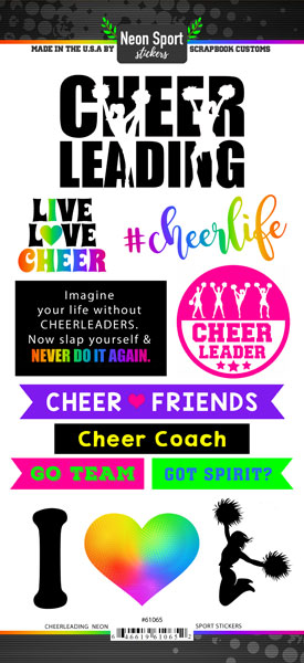 Stamping Station - Cheer Neon Sticker